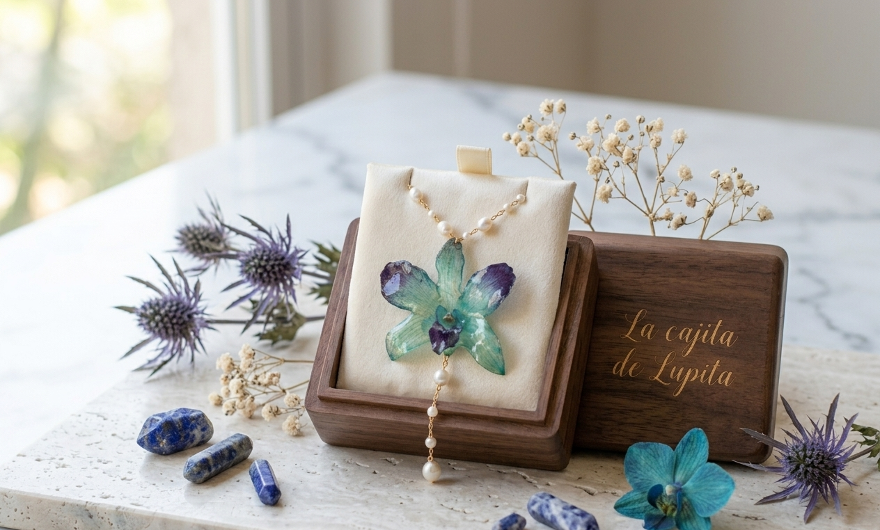 Collar floral Esencia de Orquídea