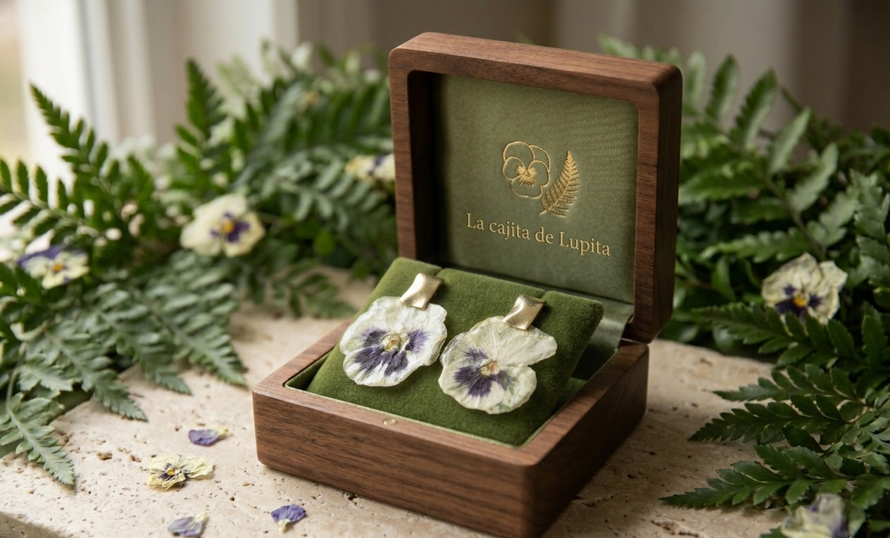 Pendientes Pensamiento en Flor