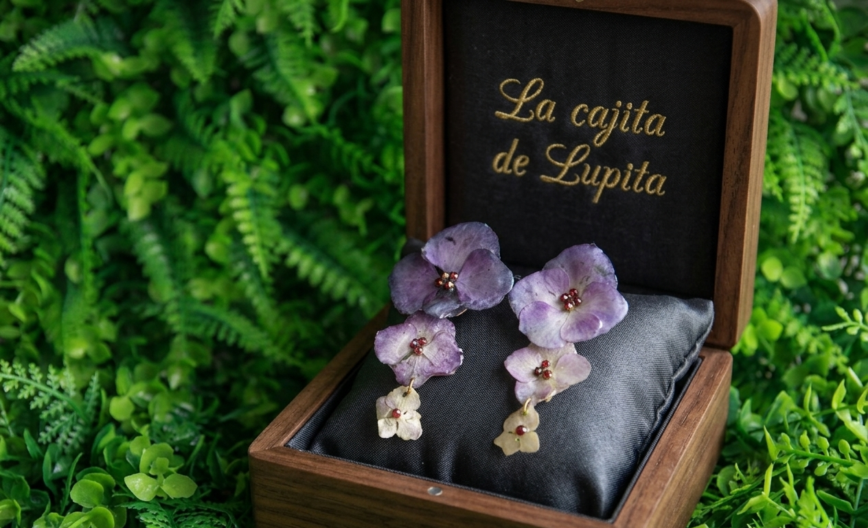 Pendientes Lluvia de Malva