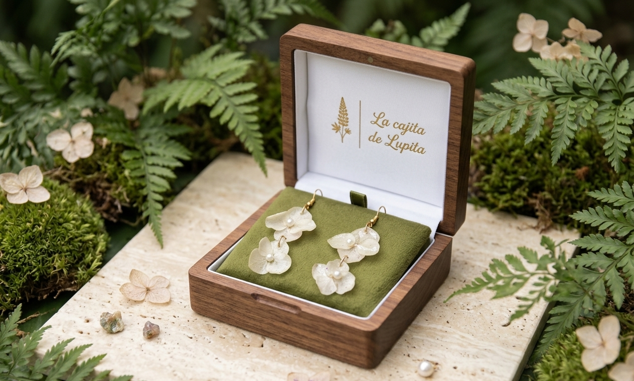 Pendientes Nácar de Hortensias