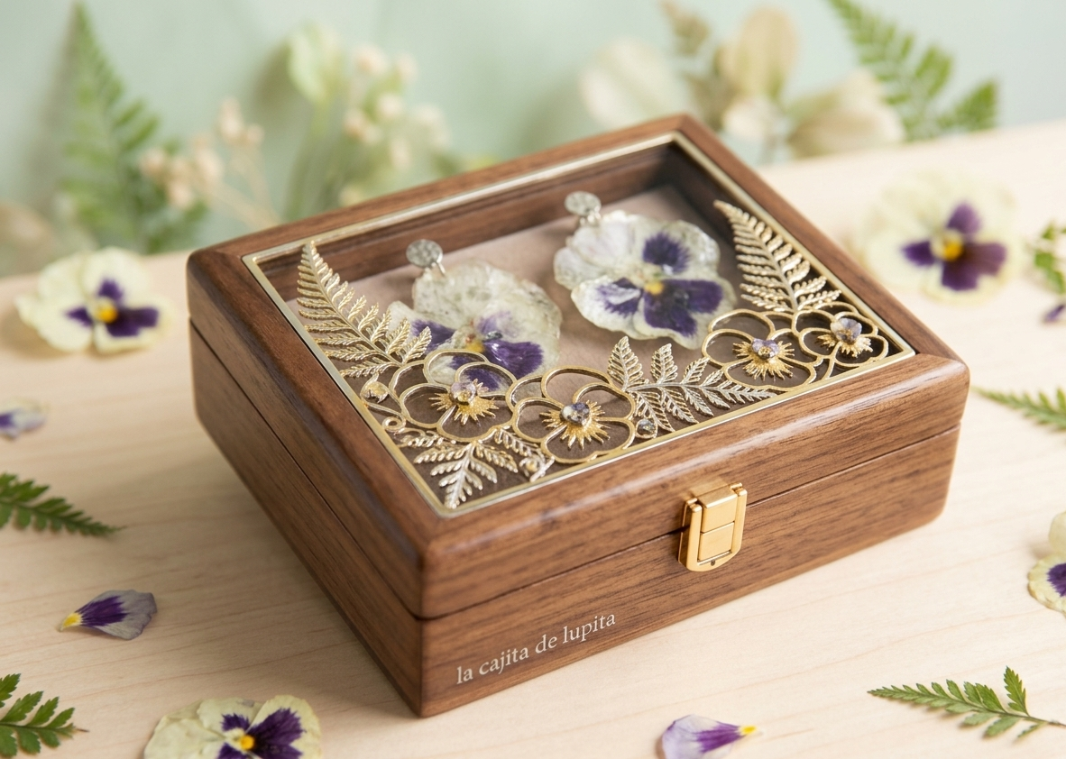 Pendientes Pensamiento en Flor