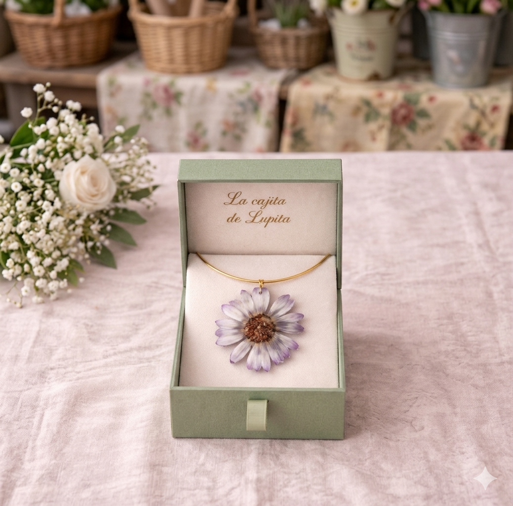 Collar floral Dalia Lavanda