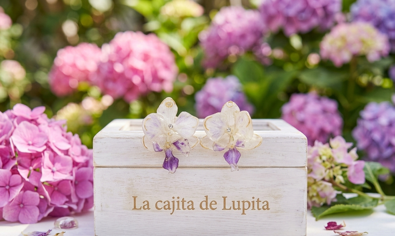 Pendientes Orquídea Etérea